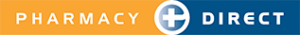 Pharmacy Direct Logo - Orange and Blue